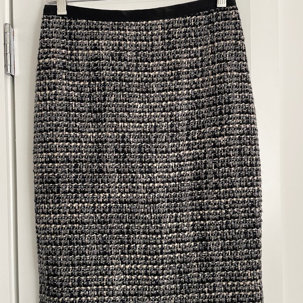 J Crew No. 2 Pencil Skirt Midnight Tweed
